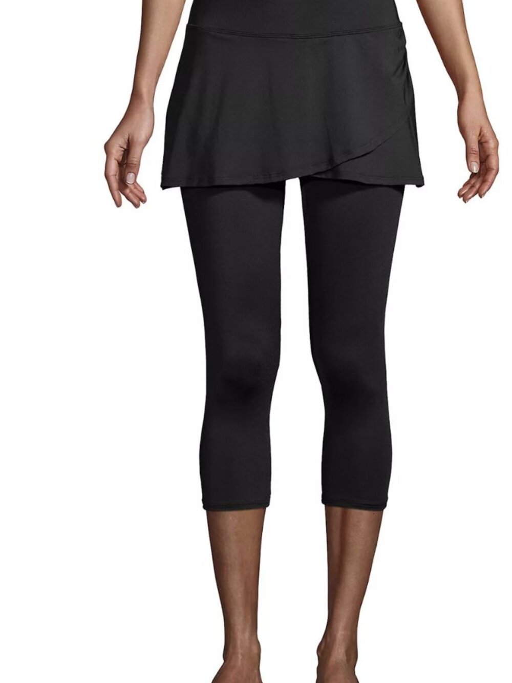 Lands' End High Waisted Modest Swim Leggings with UPF 50 Sun Size Large 12-14